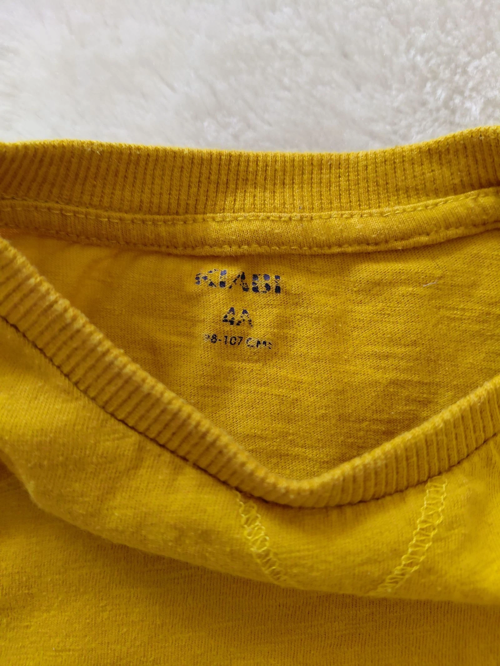 Mustard long-sleeve t-shirt Kiabi 4 years – photo 3